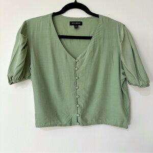 QED London Mint Green Crop Top Size 6